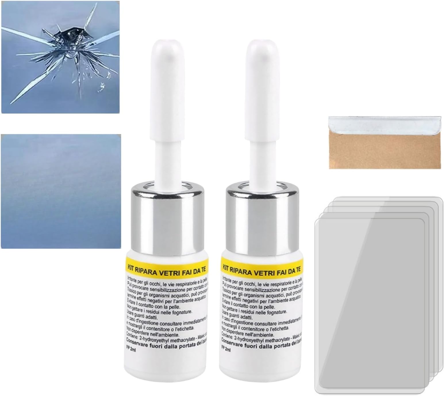 2PCS Windscreen Repair Kit,Windshield Repair Kit,Car Scratch Repair Kit,Glass Scratch Remover,Glass Glue Repair,Glass Repair Liquid, Car Glass Chip Repair Kit Resin,Quick Fix Auto Windscreen Scratch