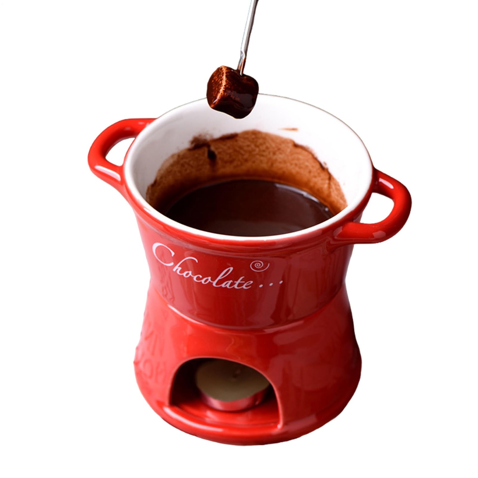 Fonduta Pentola per Sciogliere a Candela, Scaldaburro, Salse e Caramelle | Scalda Caffè Fonduta Personale Salse, Formaggio, Dolci, Pane - Compleanni, Matrimoni, San , Feste, Cena, Coppie