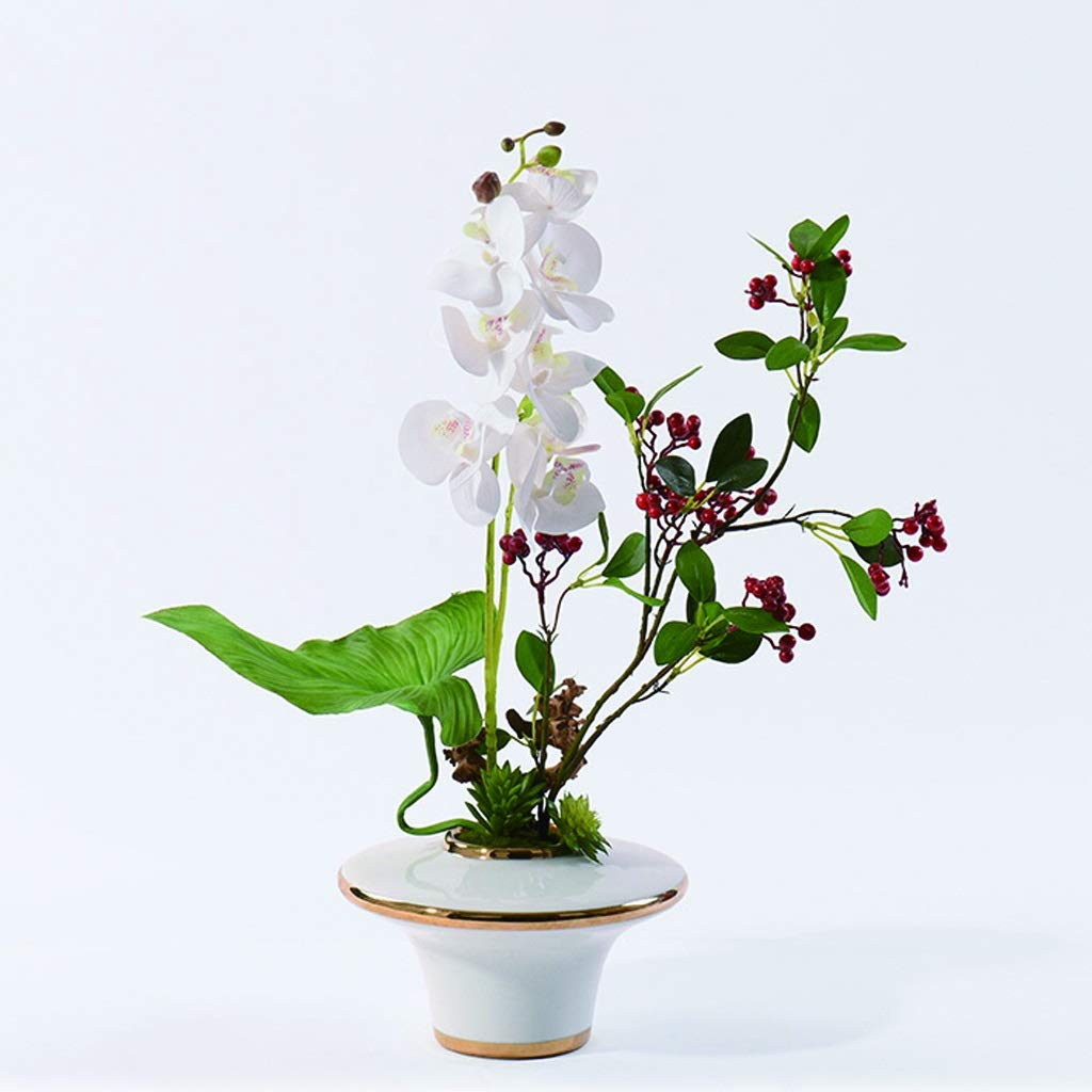 Fiori artificiali per interni, fiori artificiali in seta, bacche in vaso bianco per il soggiorno, l'hotel, l'ufficio, il posizionamento di fiori artificiali, bonsai, artif