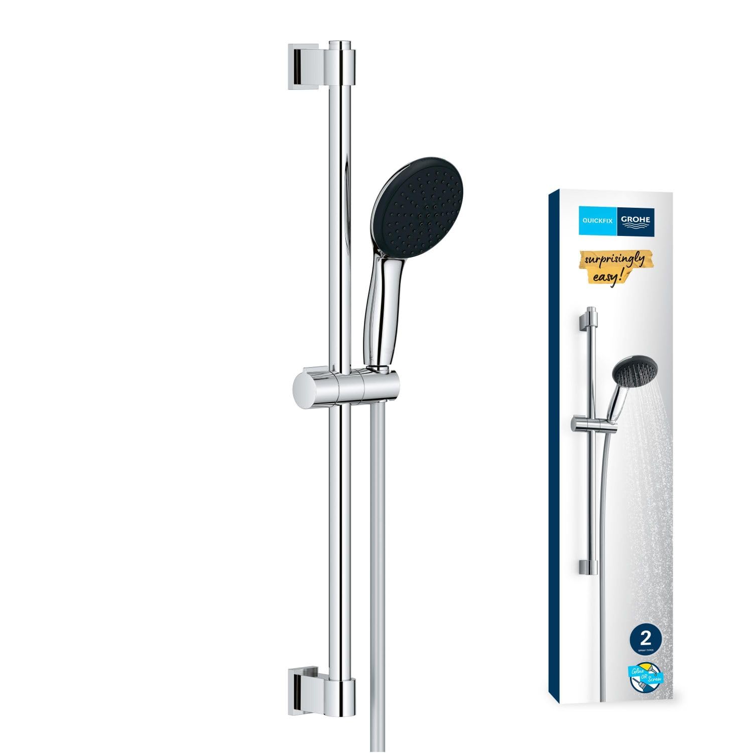 Grohe Vitalio Start Chrome Effect Screwed Wall-Mounted Shower Head Holder