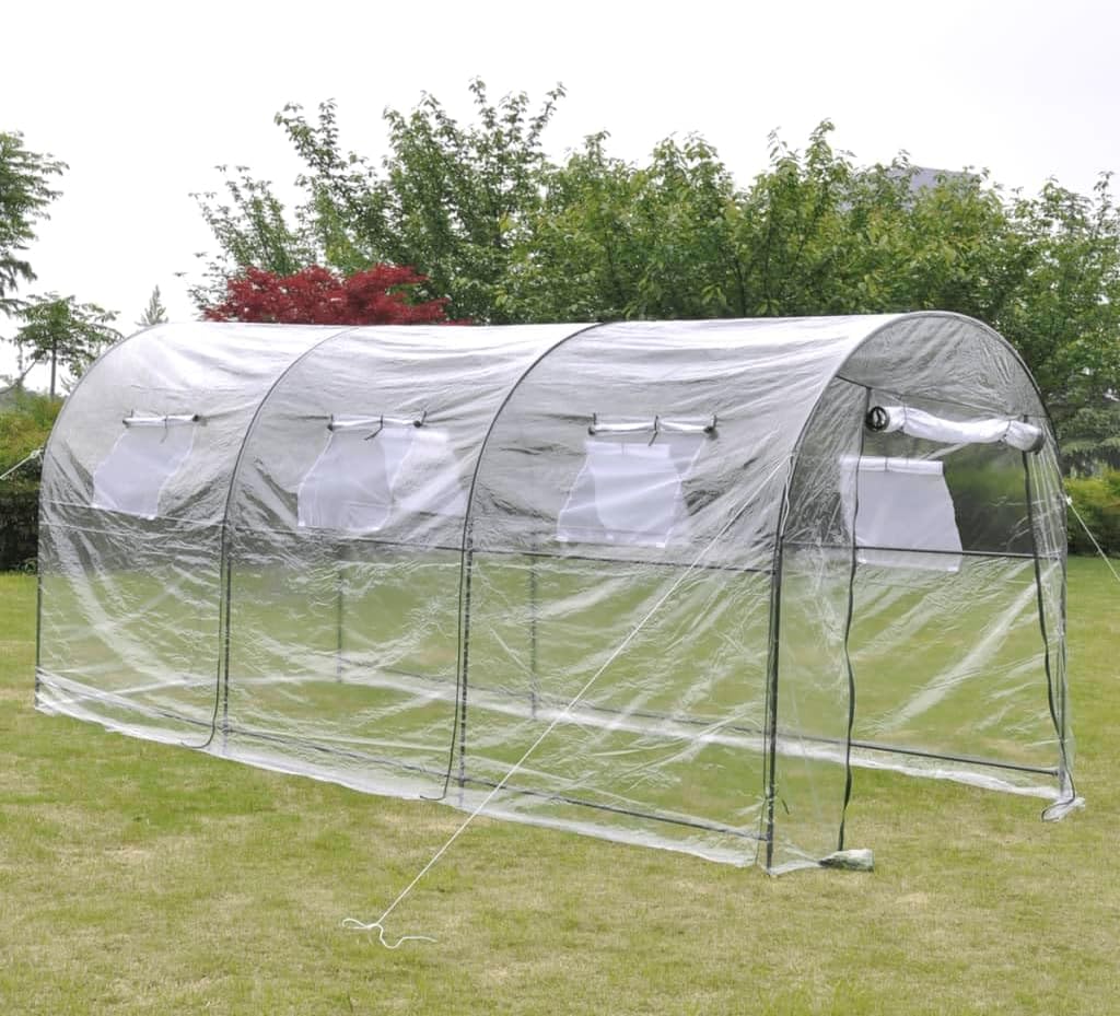 Walk-in PVC Garden Greenhouse,Garden Plant Transparent Conservatory,rain Proof Warm Flower Stand,Zipper Door,Plants,Fruits,Flowers,Herbs,Vegetables,White Transparent