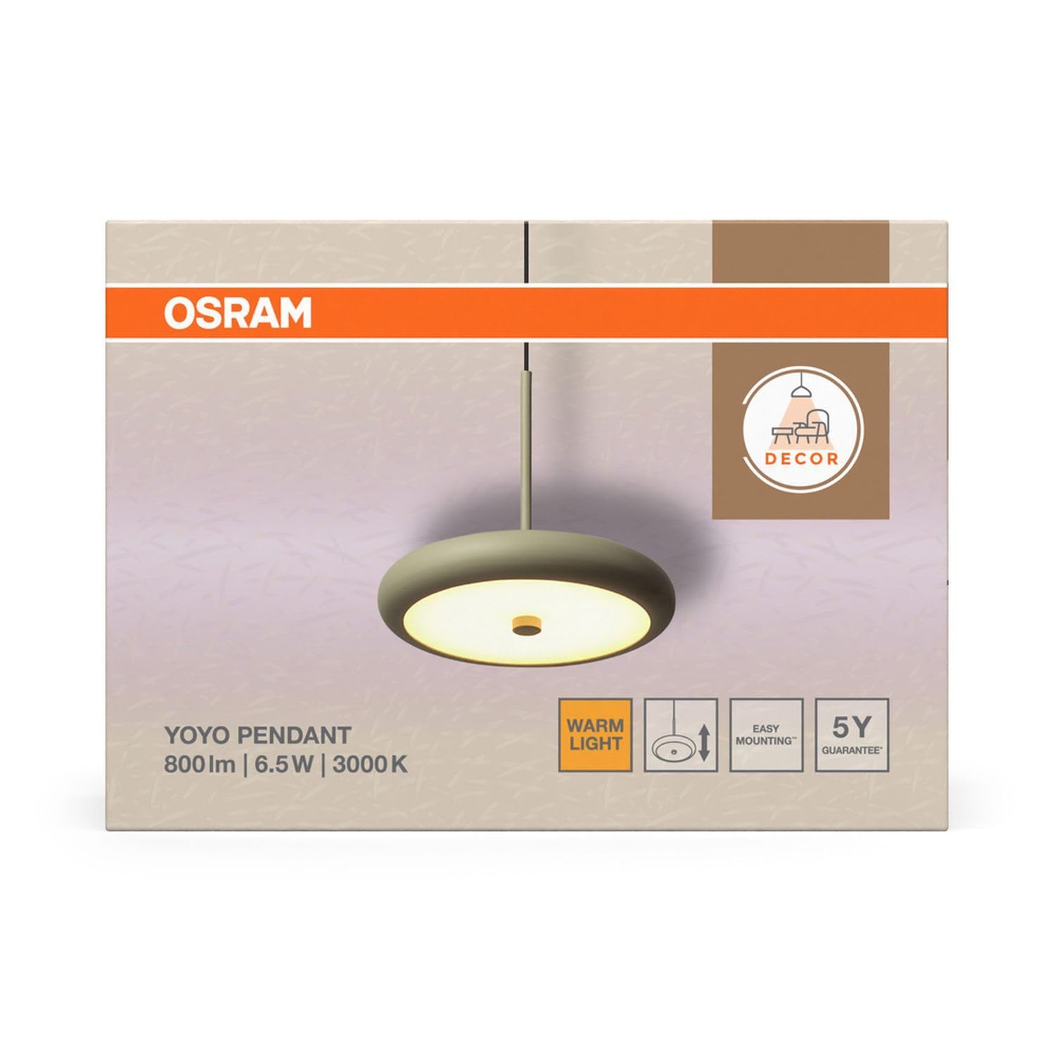 Osram Decor Yoyo Pendant 6.5W 830 Beige