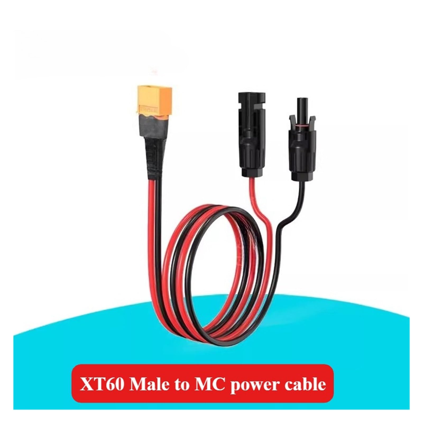 Solar to XT60 męski/żeński kabel połączeniowy 12AWG, adapter MC4 do XT60, do przenośnej stacji zasilania, generator paneli słonecznych, 30 A High Current Charging Cord(XT60 razy, 1,5 m)