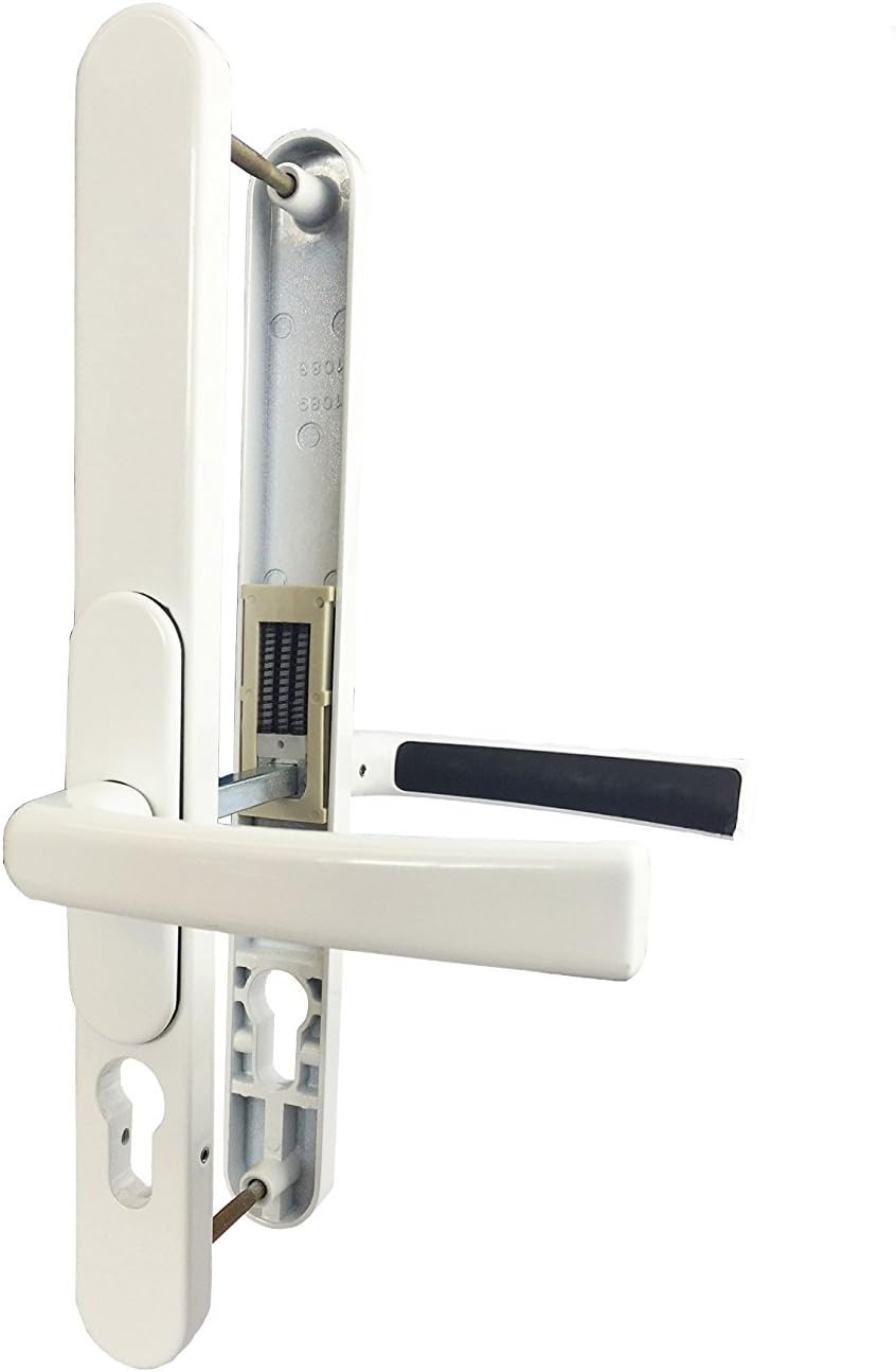 Universal Flexi Door Handle UPVc Adjustable Door Handle White Adjustable Inline/Offset Lever/Lever Door Handle 59mm to 96mm Adjustable PZ Centre(s )Easily Converted To Split Spindle/Offset