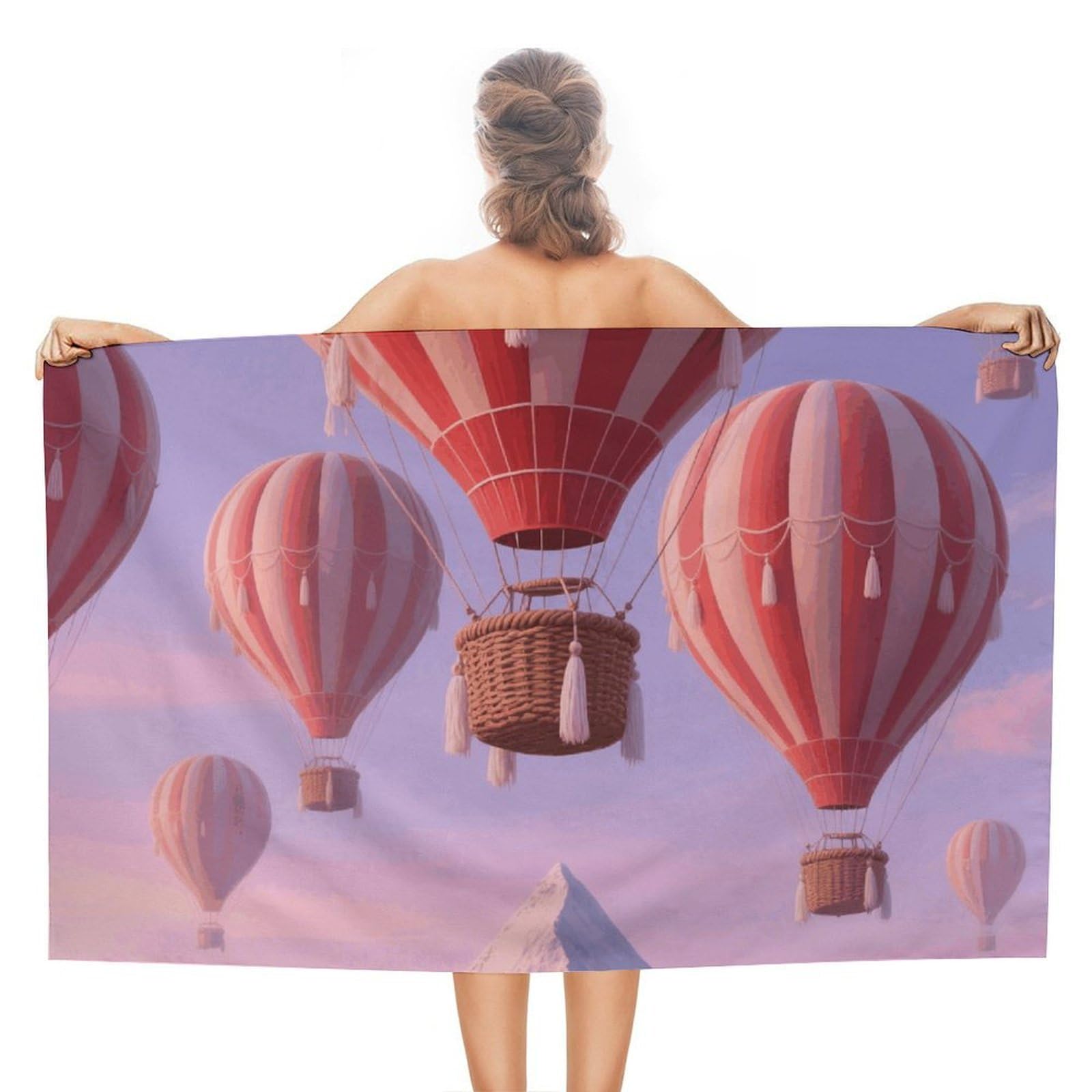 asbwuo Flying Balloon Beach Towels Extra Large Quick Dry Absorbent