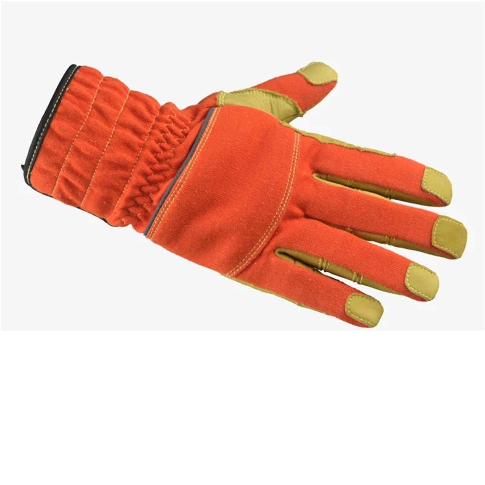 Genérico 1 par/2 unidades de guantes de rescate de piel de vacuno y aramida: ignífugos, anticorte, resistentes al fuego y aislantes térmicos. Guantes de trabajo de seguridad.(M)