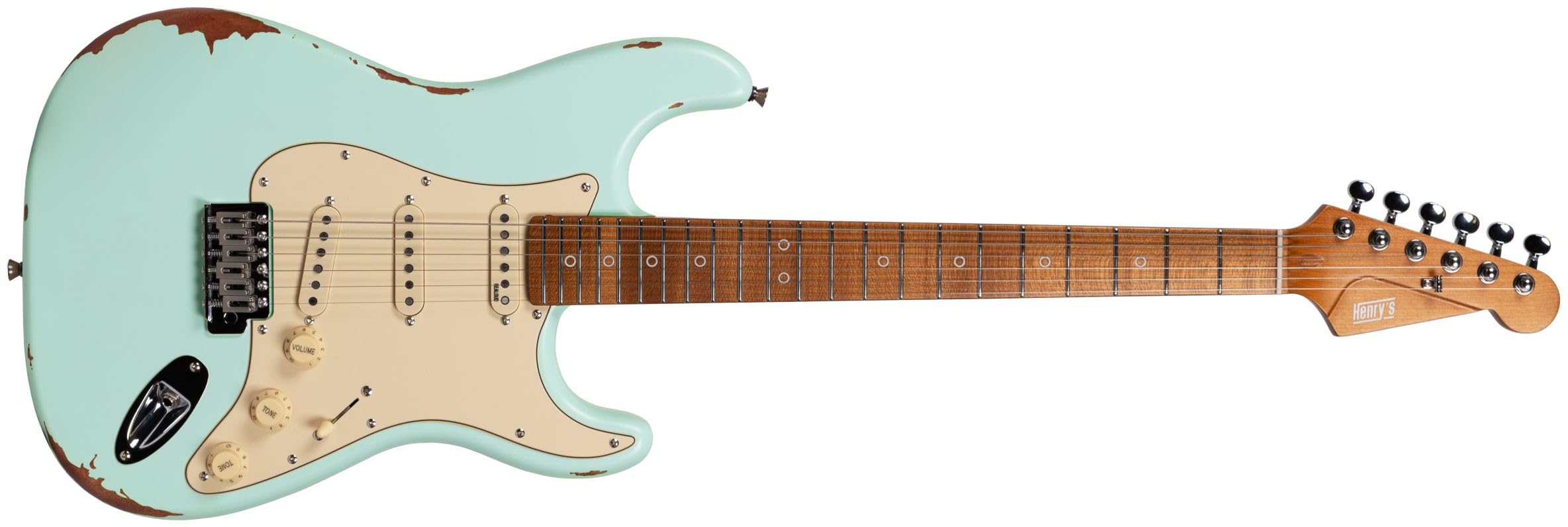 Henry's - Chitarra elettrica Destiny II Relic ST-2N Fatal, Surf Green Relic