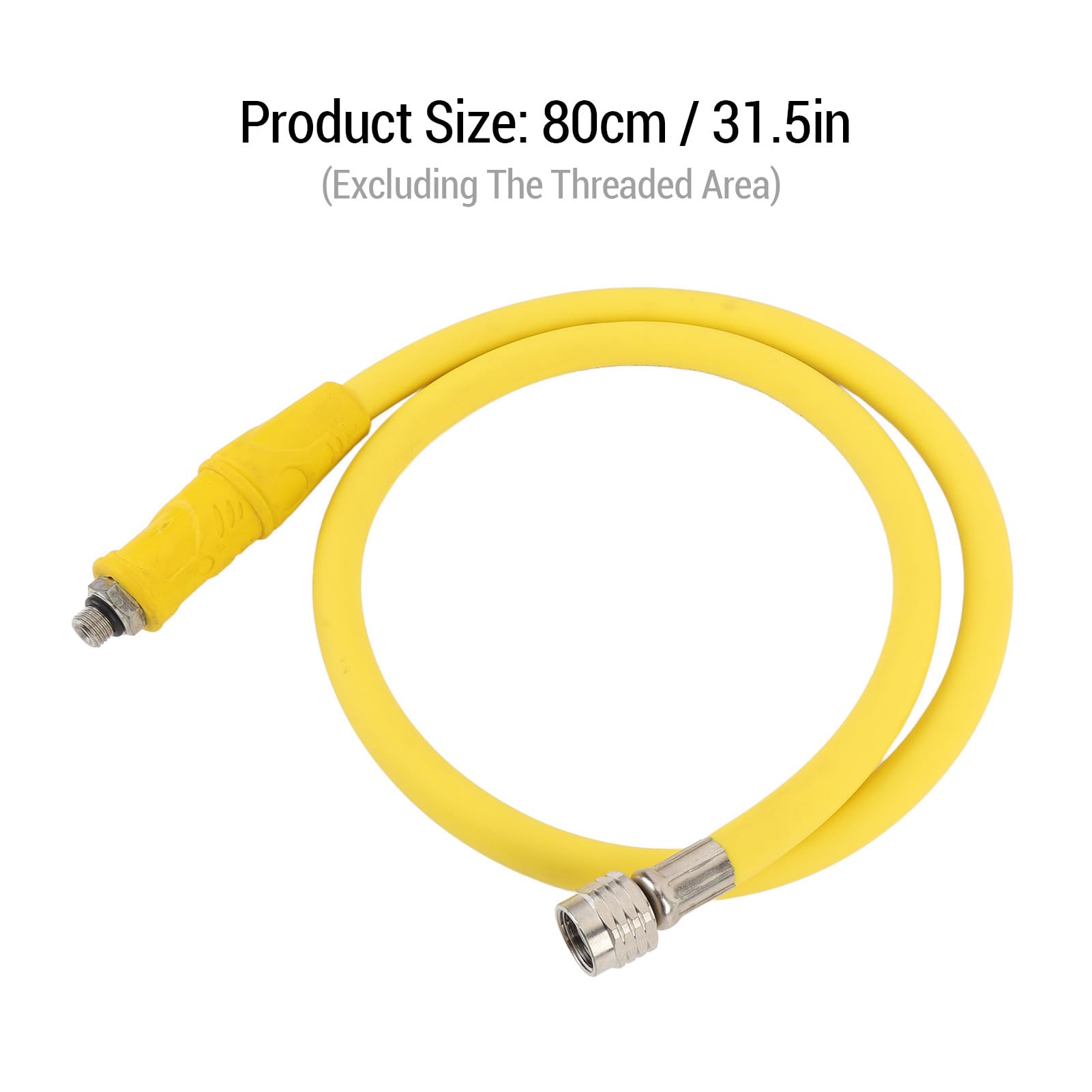 Beufee Medium Pressure Diving Hose, 31.5 Inch PVC Aluminum Medium Pressure Tube for Second Stage Regulator Scuba Diving Equipment Gear