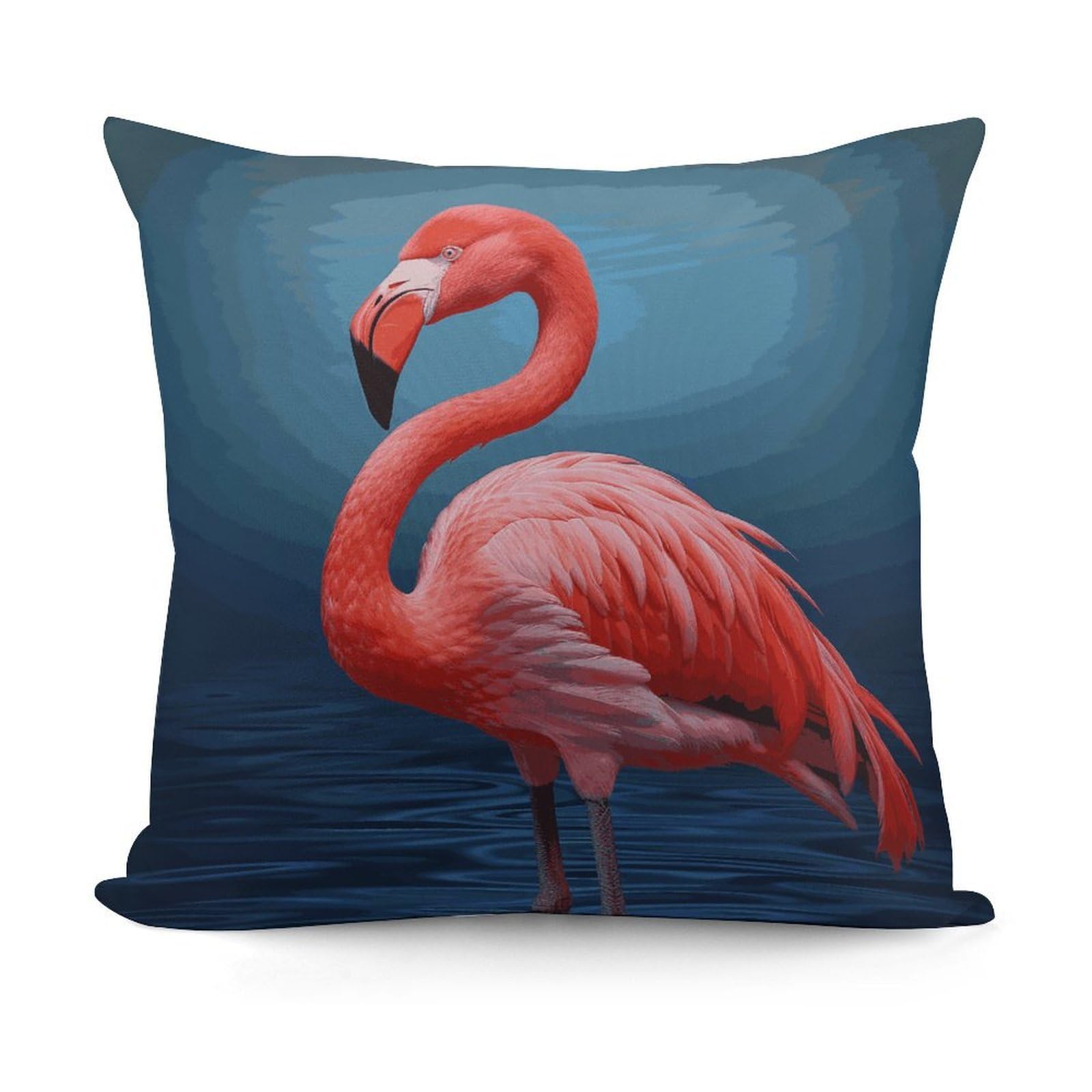 VstaDank Animal Flamingo Throw Pillow Covers 18x18 Inch Soft Couch Home Decor Cushion Cover Comfortable Plush Square Cushion Case Farmhouse Decorative Pillowcase for Living Couch
