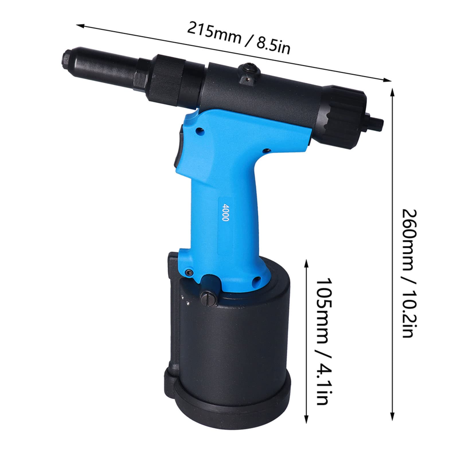 Cocoarm Pneumatyczny Pistolet do Nitowania Nitownica Pneumatyczna ze Stali Stopowej 3,2 do 4,8 Mm Siła Uciągu 9230N Złącze Obrotowe o Skoku 18 Mm Produkcji Samochodów Dekoracja Zastosowanie Maszyn