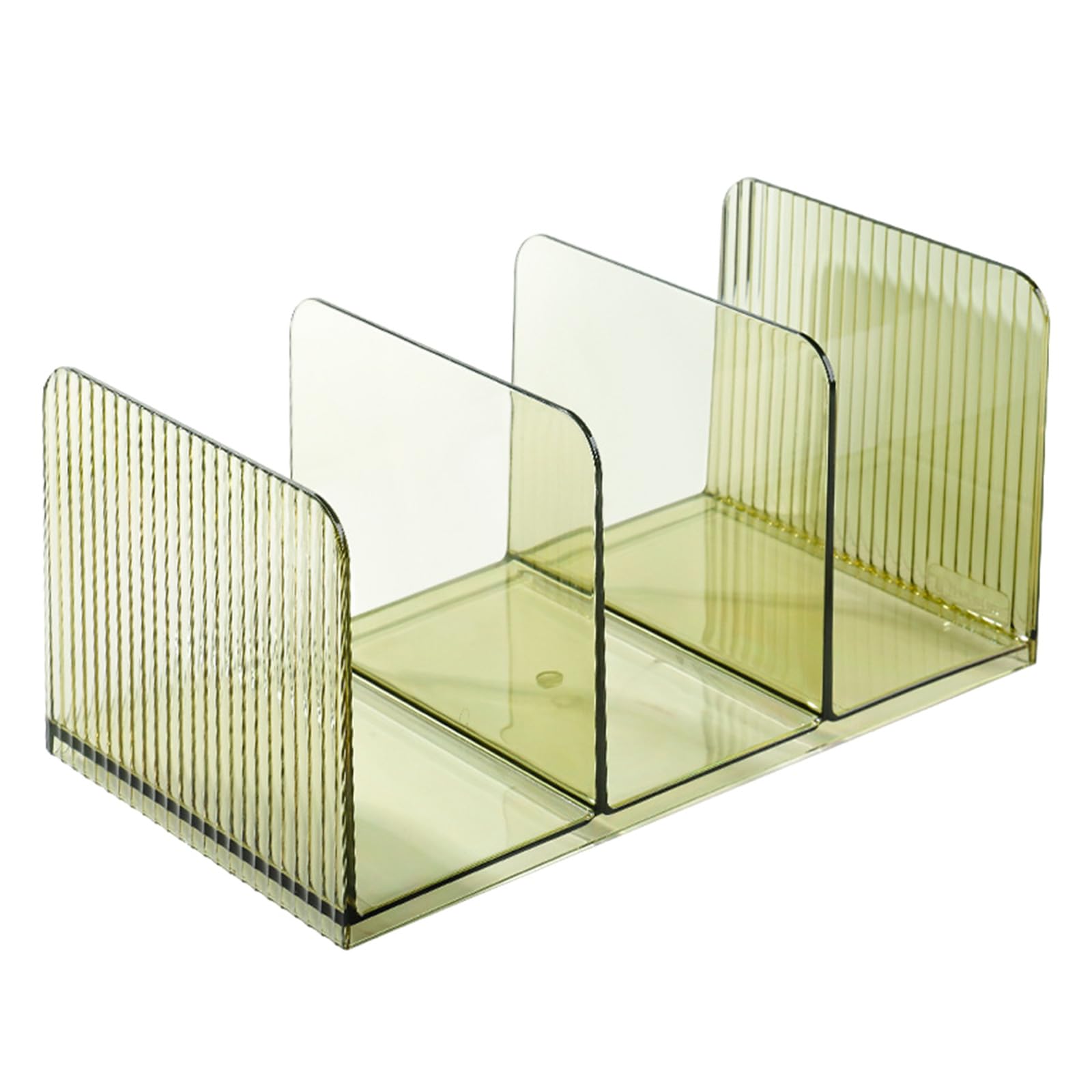 Bookends for Shelf 3 Section Bookend Magazine Stand Books Stoppers Space Saving Desk Magazine Organiser Bookstand for Home Acrylic Desktop Organiser Space Saving Book Display Supplies