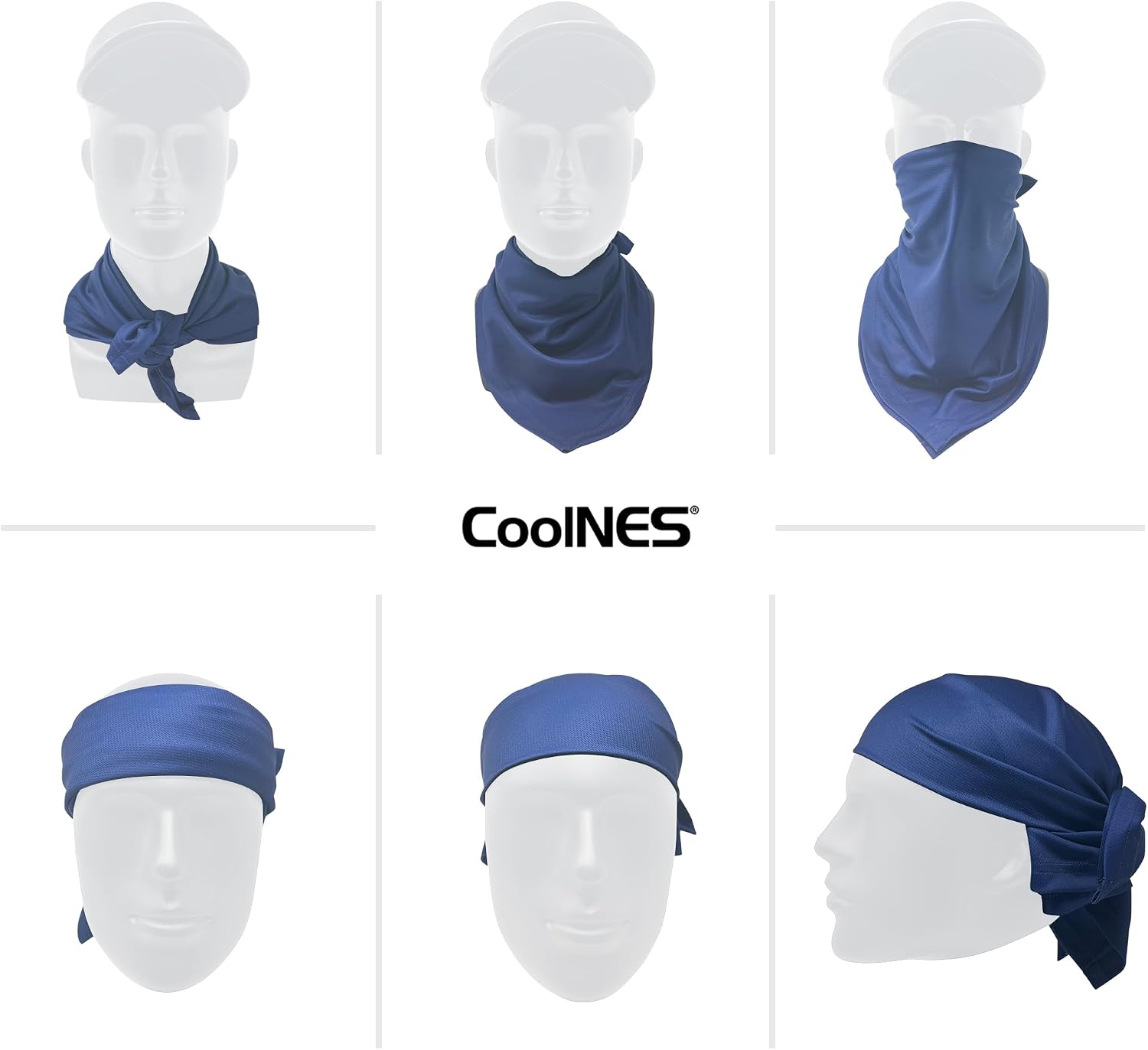 CoolNES - Cooling Bandana Adjustable Cools Instantly When Wet UPF 50