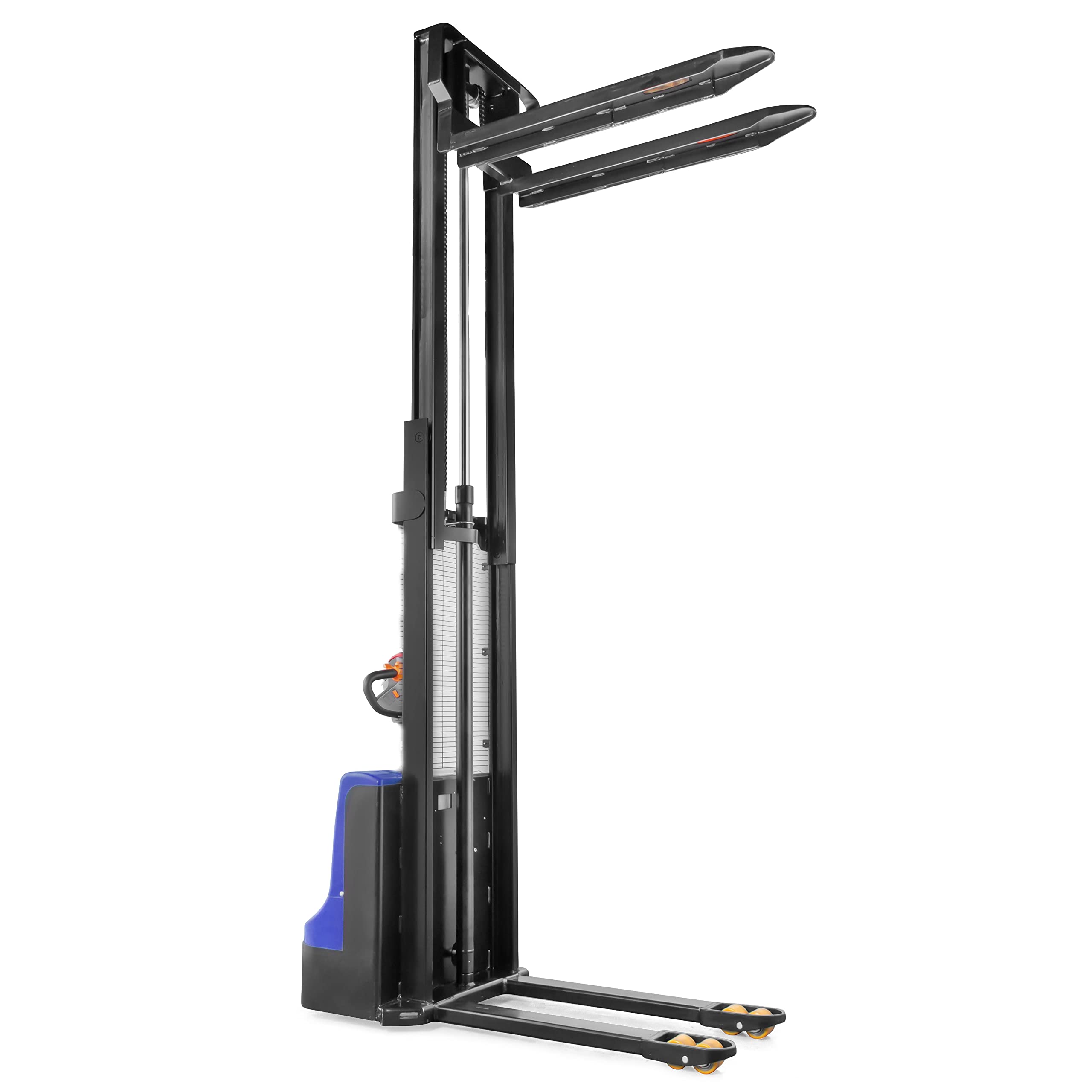 Pallit Transpaleta Eléctrica Budget-M - 1200 kg y 3500 mm de Elevación | Montacargas con 2 baterías de plomo-gel, unidad de control impermeable y contador de horas para almacenes y producción.