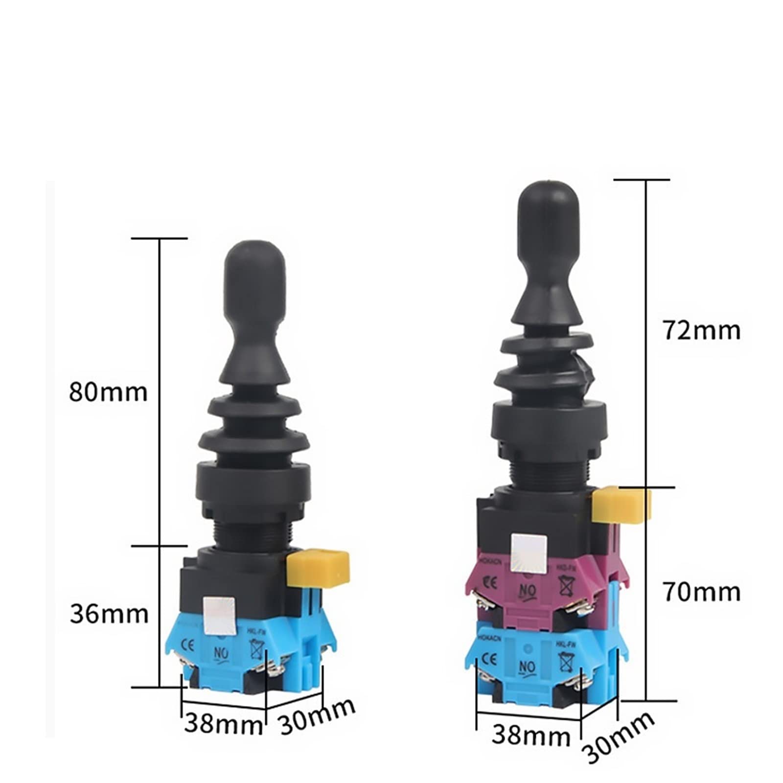 1 szt. Przełącznik joysticka Monolever Cross Rocker Przełącznik główny Rozmiar otworu 22 mm Samoczynne resetowanie Samoczynna blokada(2 Way Self Lock)