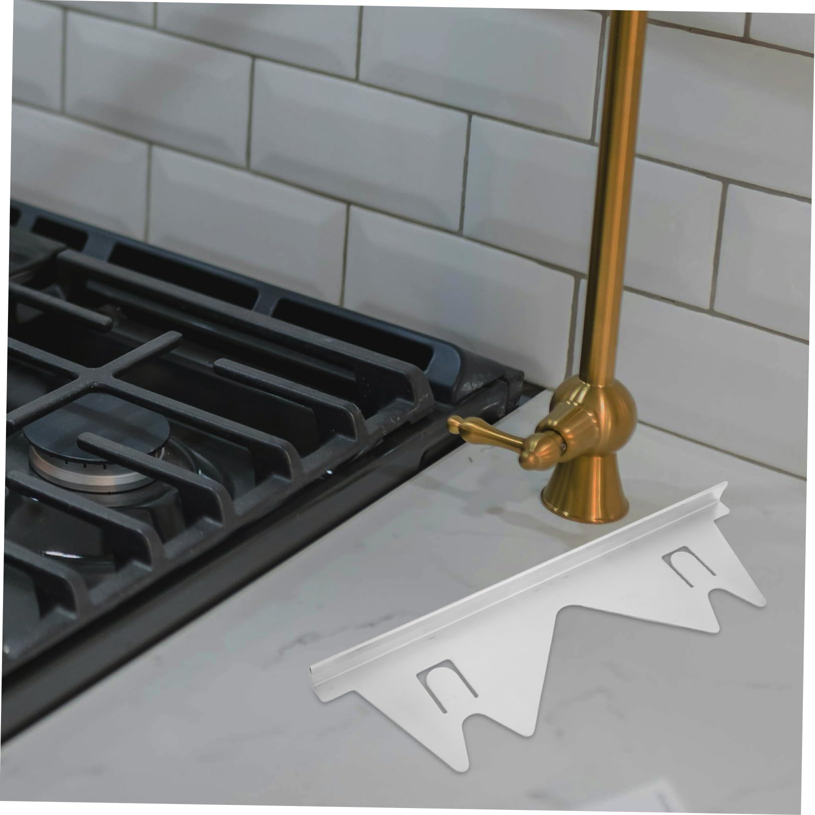 4pezzi Riempitivo Per Fessure Del Piano Cottura in Acciaio Protettivo Tra Cucina e Piano Lavoro Inserti Per Fessure Del Forno Da Cucina Barriera Laterale Per Bruciatori Accessori p