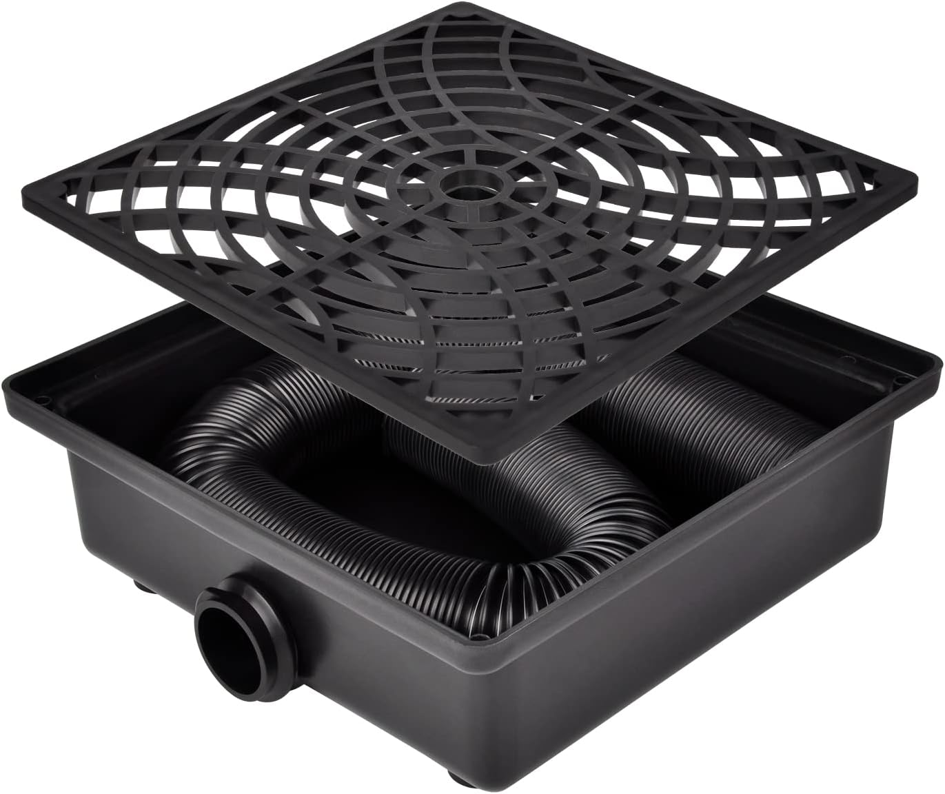 Buy Prestantious Square Catch Basin Drain Kit, 12×12 Low Profile Catch