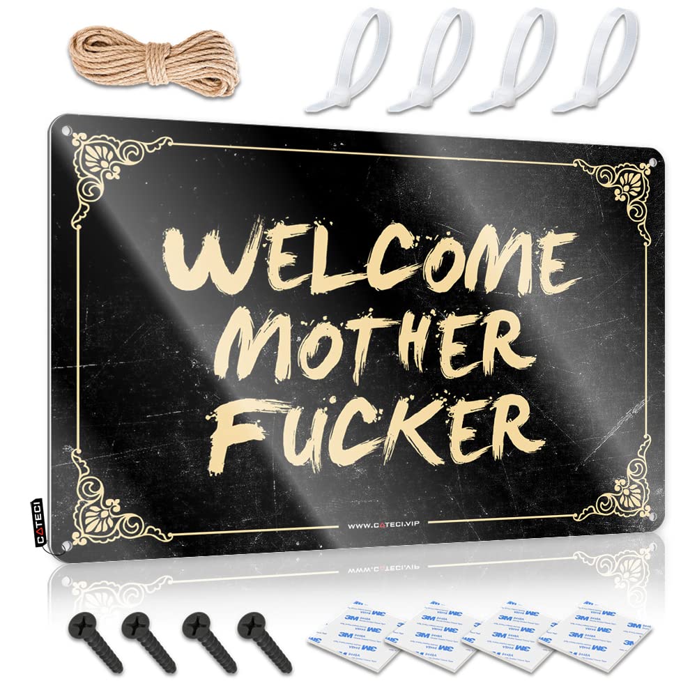 Decor Coffee Decorations For Kitchen Vintage Wall Decor | Welcome Mother Fucker Novelty Sweet For Playroom Home Decoration(20X30CM)