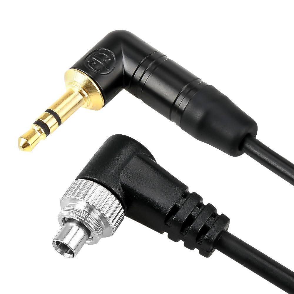 Alvin’s Cables Tentacle timecode Cable pour Panasonic Lumix S1H, GH5S, GH6, GH7 Caméras, 3,5 mm TRS pour verrouiller le câble enroulé PC pour tentacule sync-e, piste-e, barre de temps
