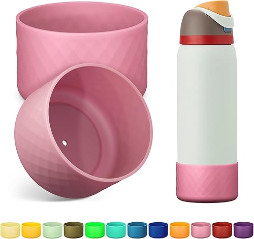 Vista 267 de 2PCS Silicone Water Bottle Boot for Owala 24oz 32oz 40oz, Anti-Slip Protective Sleeve Bottom Bumper Protector for FreeSip, Twist, and Flip Stainless