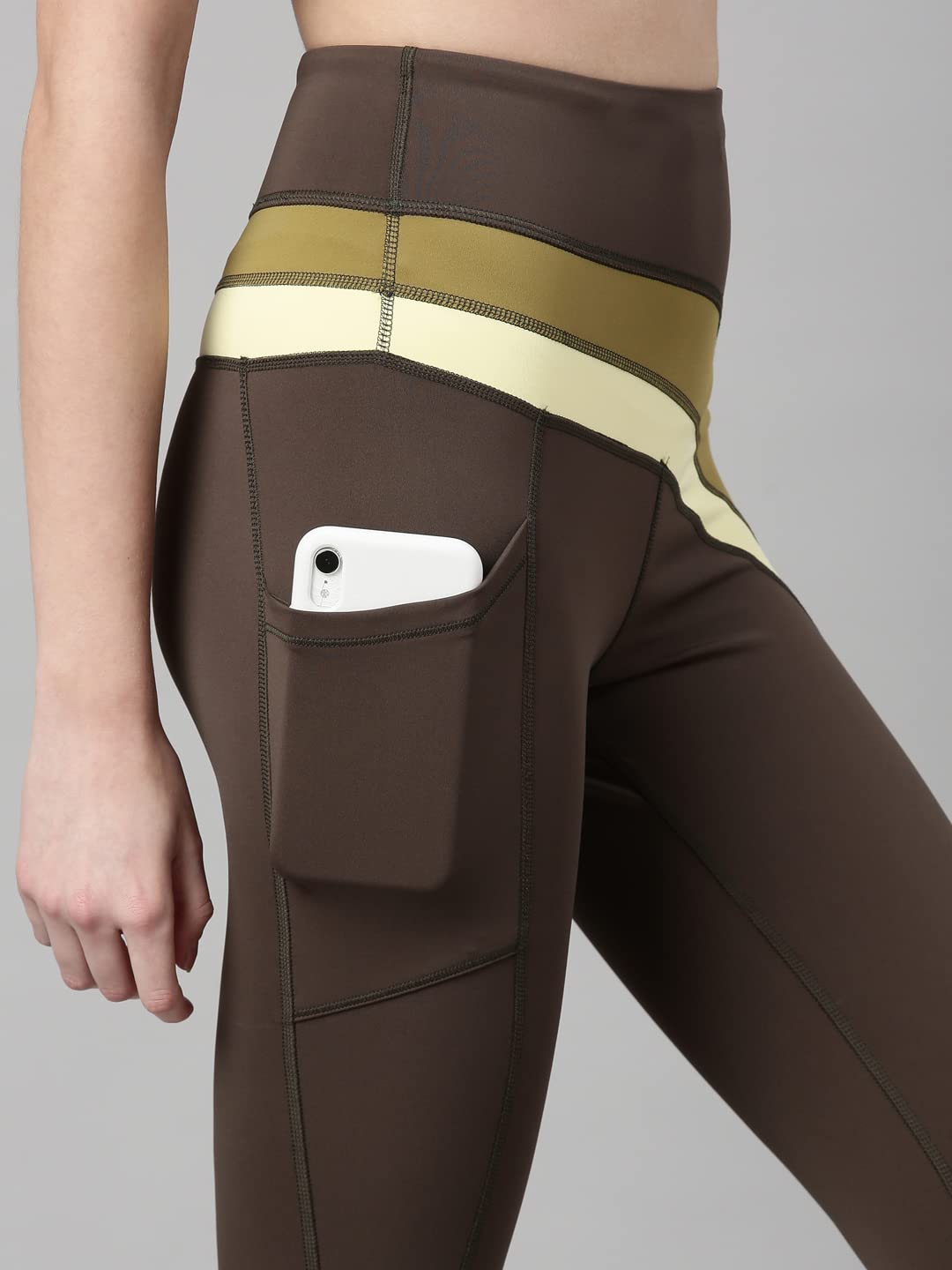 Enamor Athleisure-Dry Fit legginsy solo z wysokim stanem, antybakteryjne i odprowadzające pot, odzież sportowa, legginsy solo dla kobiet-A602