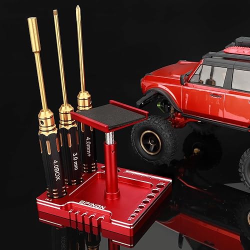 Miniatura 6 de EPINON Herramienta de reparación de soporte de trabajo de reparación de automóvil a control remoto, rotación de 360 grados para 116 118 124 RC