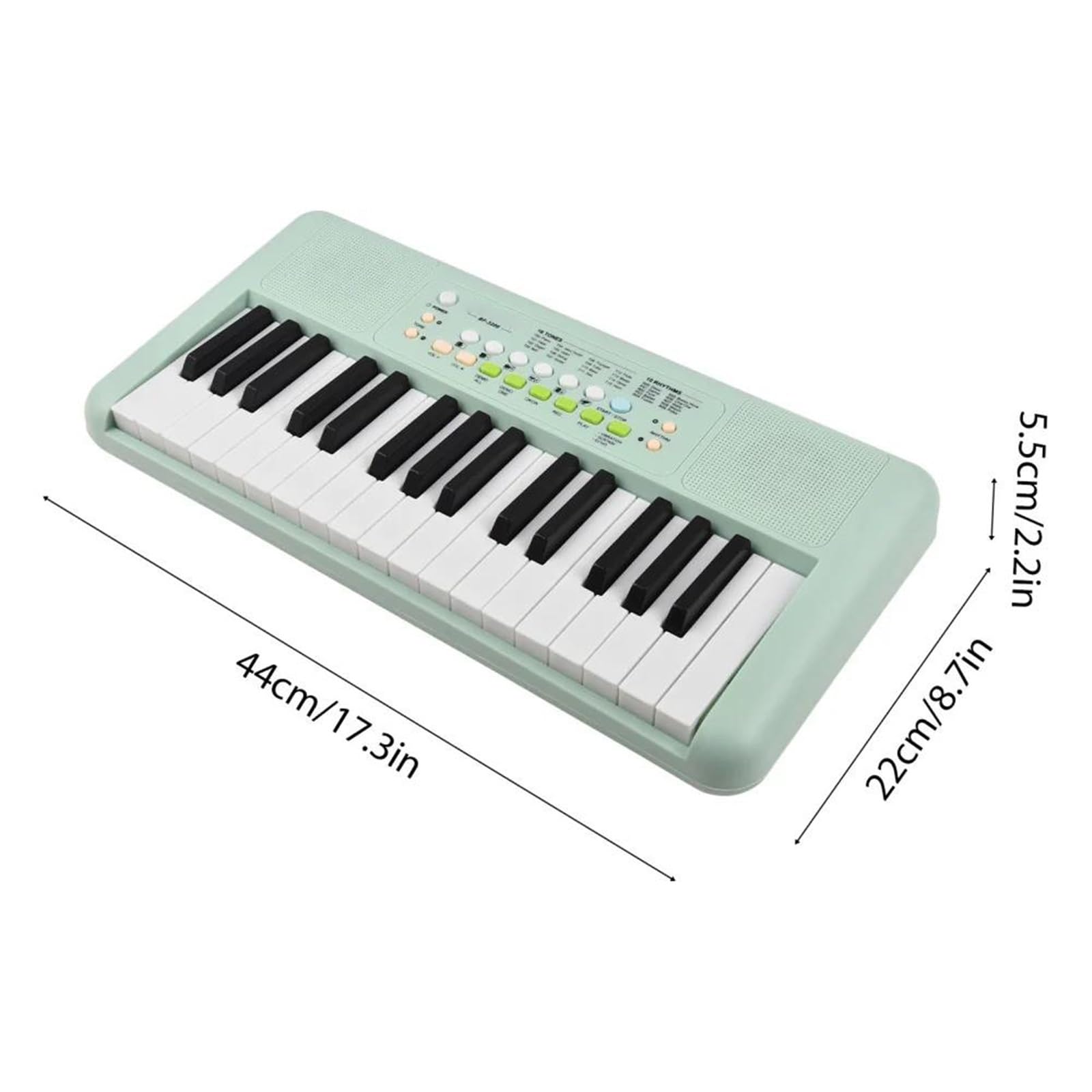 Pianino Elektroniczne Profesjonalne Pianino Elektroniczne Z 32 Klawiszami I Dwoma Głośnikami I Mikrofonem Przenośne Urządzenie Muzyczne(Light green)