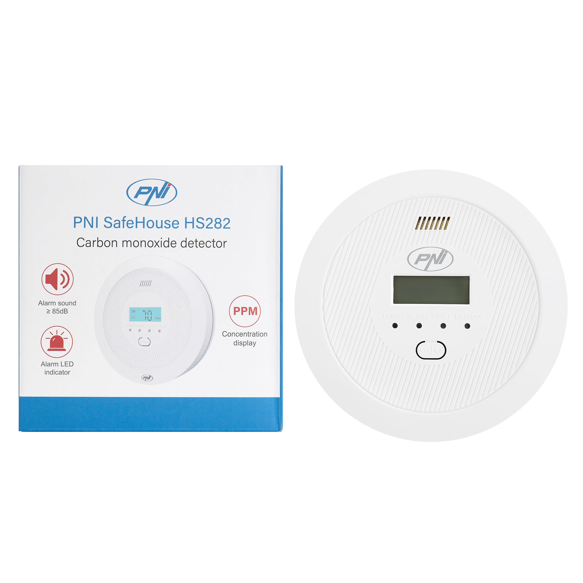 Sensor de monóxido de Carbono (CO) PNI SafeHouse HS282 con Alarma Sonora