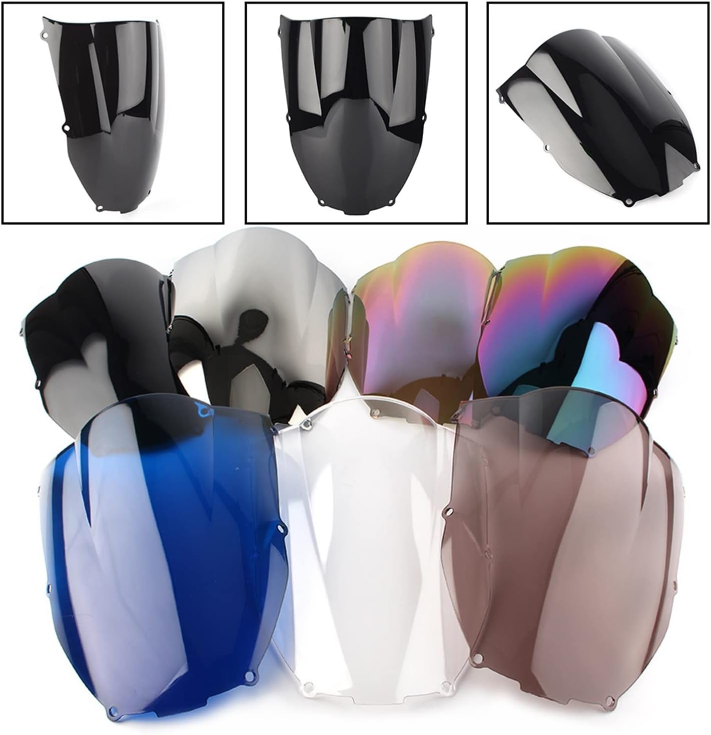 ン メーターバイザー オートバイフロントガラスダブルバブル風防為に