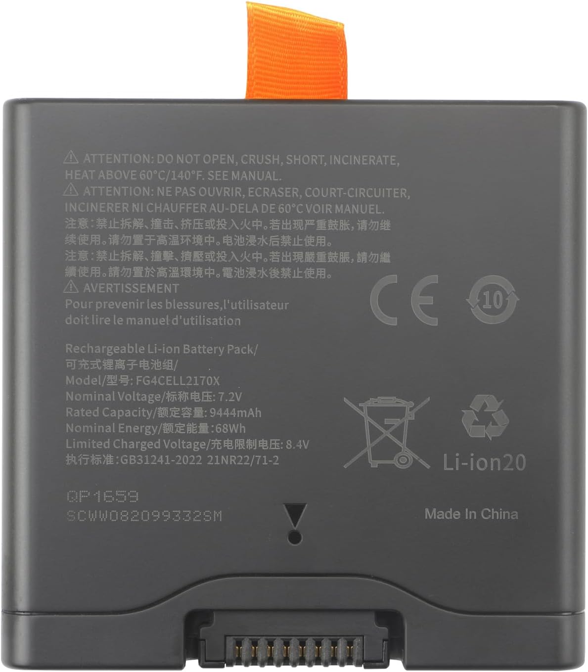 Party Box Stage 320 Replaceable Battery Pack Compatible with J-B-L PartyBox Stage 320 Portable Speaker Series, J-B-L Xtreme 4 Portable Speaker Series, Replacement for J-B-L 400 Battery 68Wh 9444mAh