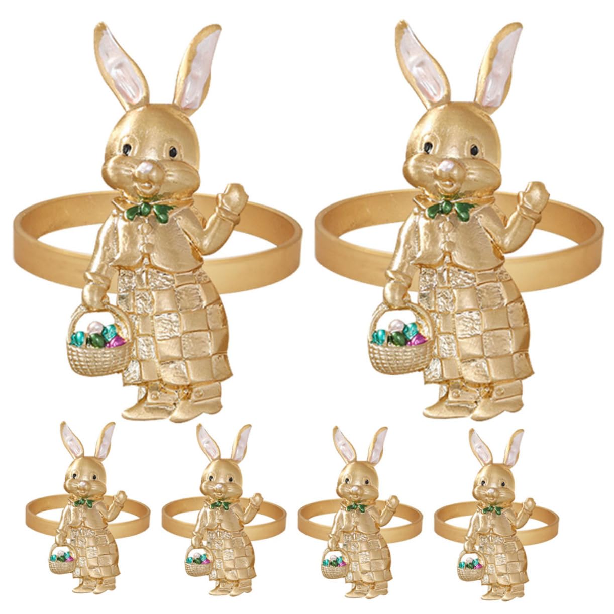 Alipis 2 Sätze Teiliges Osterkaninchen Niedliche Tierförmige Serviettenhalter Für Festliche Tischdekoration Für Ostern Hochzeiten Und Feiern 6 Stücke * 2