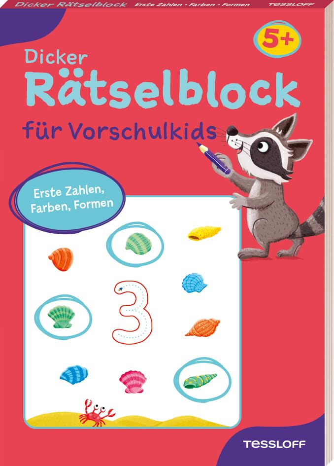 Dicker Rätselblock für Vorschulkids – Erste Zahlen, Farben, Formen | Spielerisch lernen und rätseln für Kinder ab 5 Jahren | Mit Lösungen auf der ... Formen. Ab 5 Jahren (Rätsel, Spaß, Spiele)