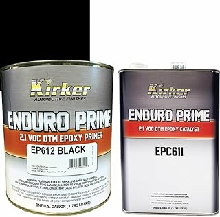 Enduro Prime DTM Epoxy Primer (Black) – 1 Gallon Kit for Dark Colors and Sealing