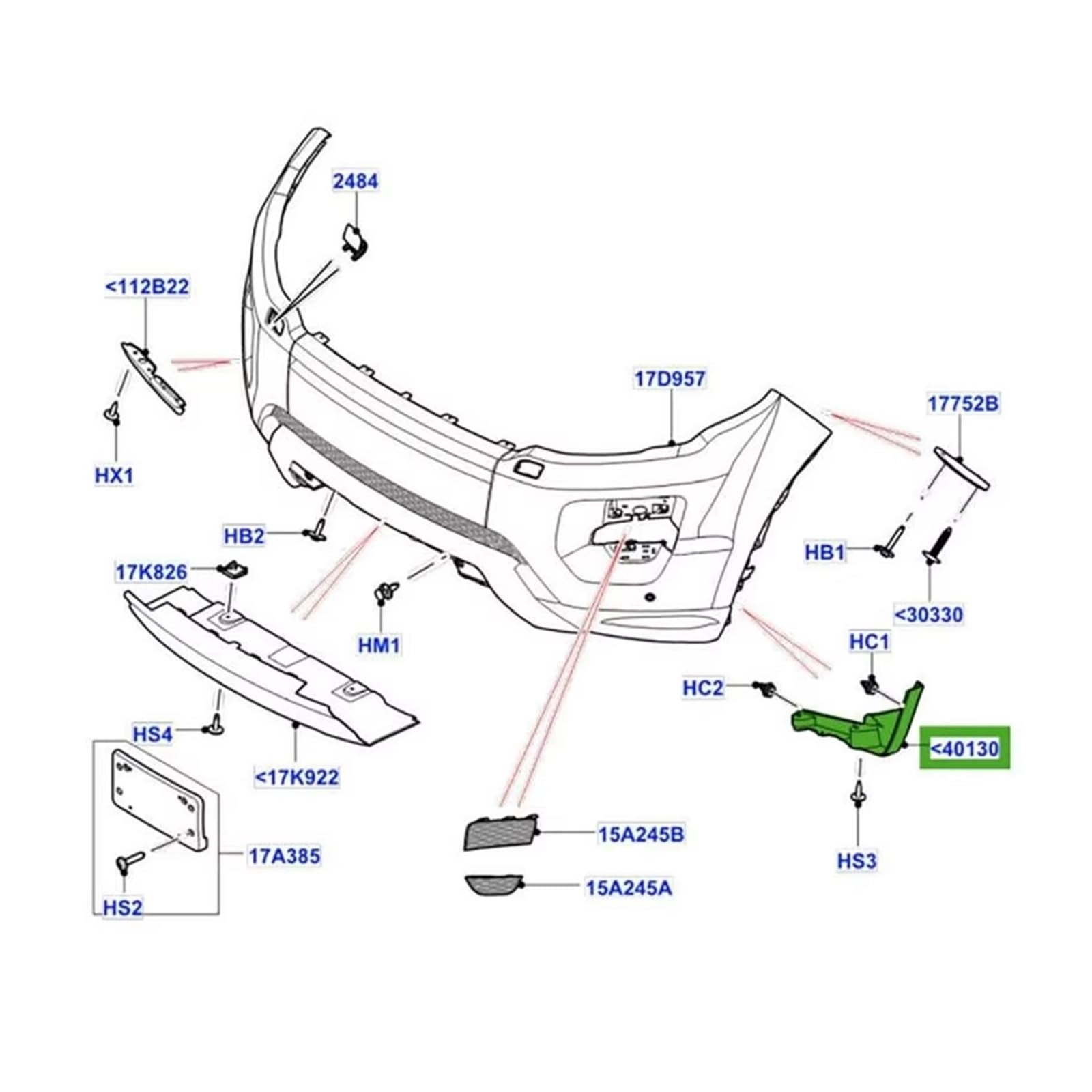 Auto Splitter Per Evoque 2012 2013 2014 2015 Paraurti Staffa Estensione Modanatura Ruota Finitura Anteriore Auto LR028550 LR028551 Frontali Spoiler