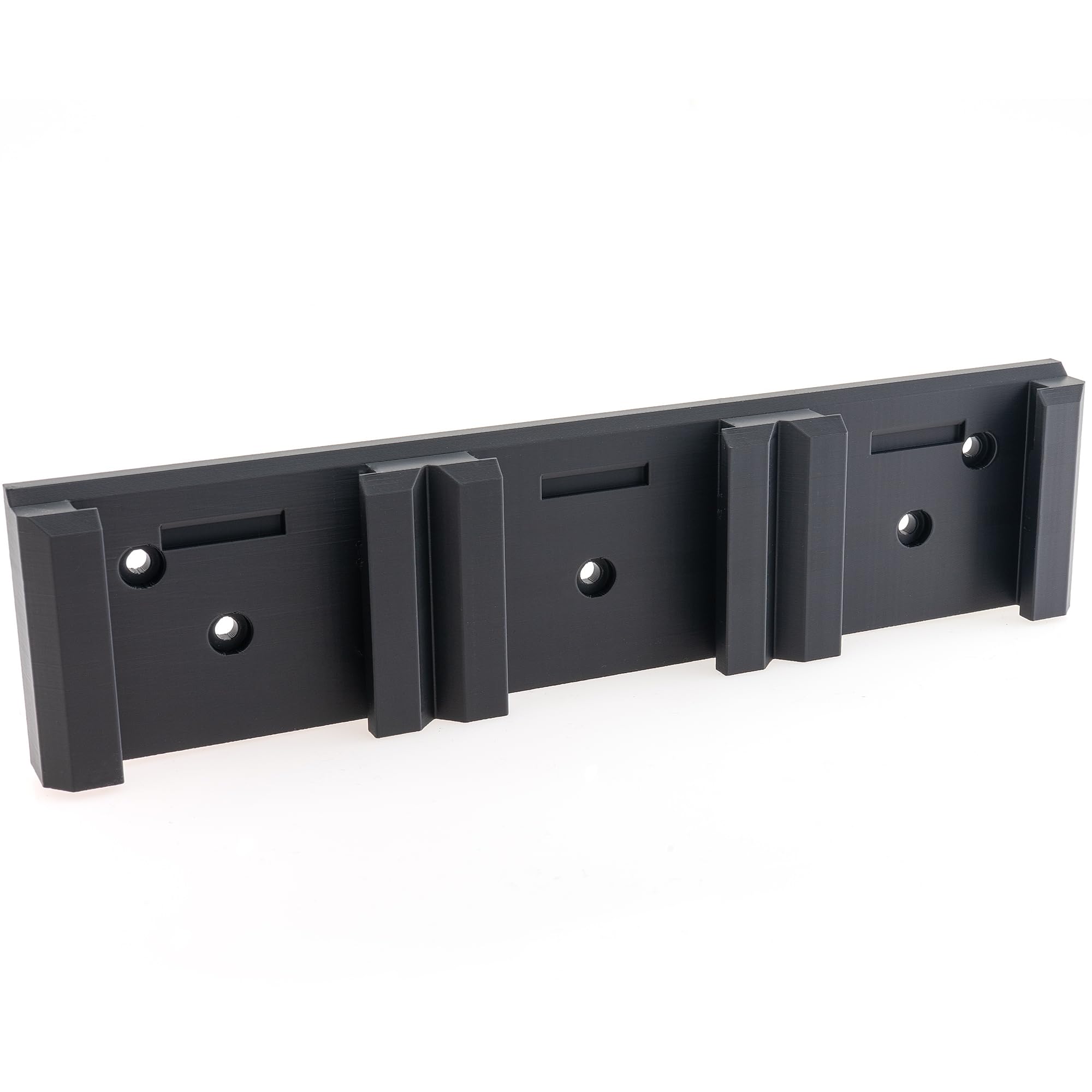 Supporto da parete per batterie Bosch Professional da 18 V e PowerCore, robusto supporto salvaspazio, per 3 batterie, 5 viti e 5 tasselli, facile da montare con funzione di bloccaggio [Made in Germay]