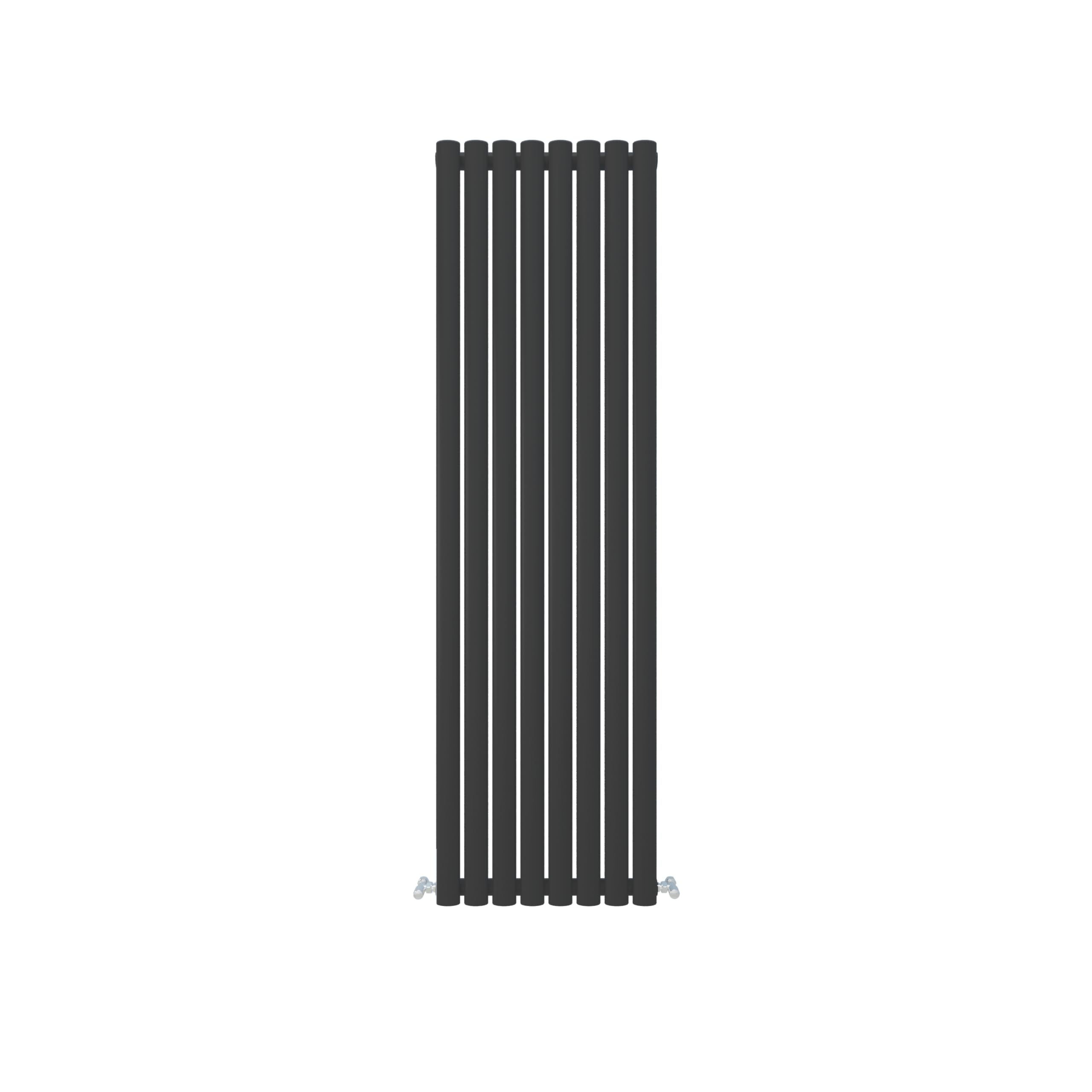 Sline Sanitary Black Vertical Designer Oval Column Radiator, Oval Radiator 1600×472Mm Double Panel Modern Radiator For Bathroom/Living Room, Central Heating Rads, Amazon Radiator Wall Mounted