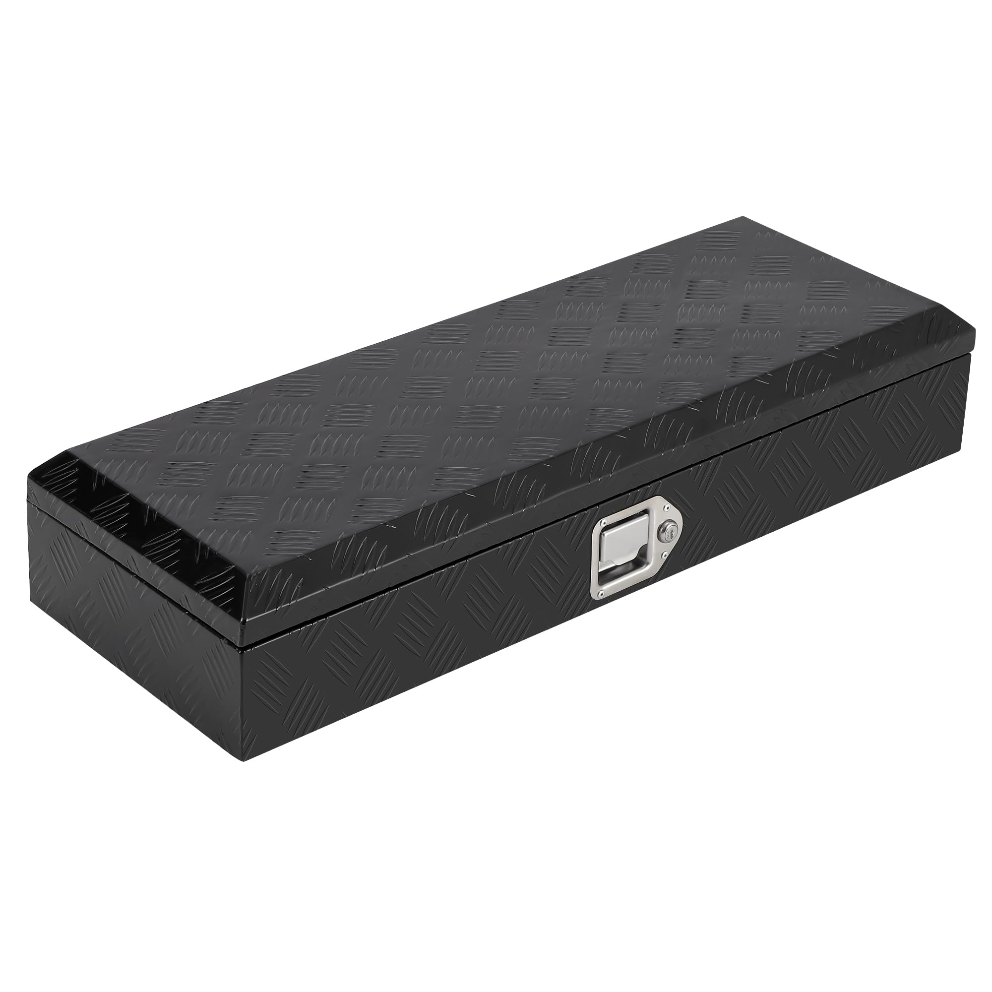 Caja De Herramientas De 30 Pulgadas Para Caja De Camioneta, Resistente, De Aluminio Con Placa De Diamante y Cerradura, Organizador Seguro Para Camionetas, Remolques