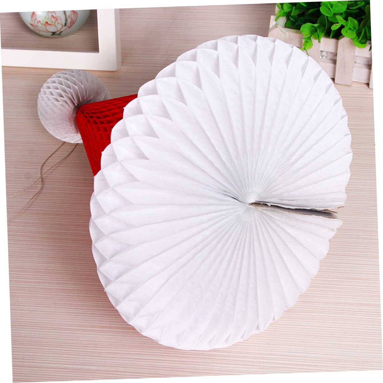 ABOOFAN 3 Set di Decorazioni Natalizie A Nido Dape Appese Cappello di Fiori di Carta Oggetti di Scena Decorativi Natalizi per La Casa 2 Pezzi * 3