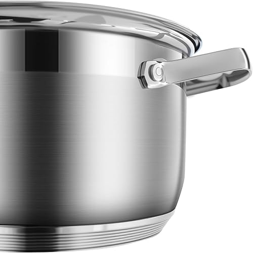 Miniatura 7 de Juego de utensilios de cocina de cocina, 12 piezas híbridas de acero inoxidable, sartenes antiadherentes, cacerolas, sartén para saltear y olla,