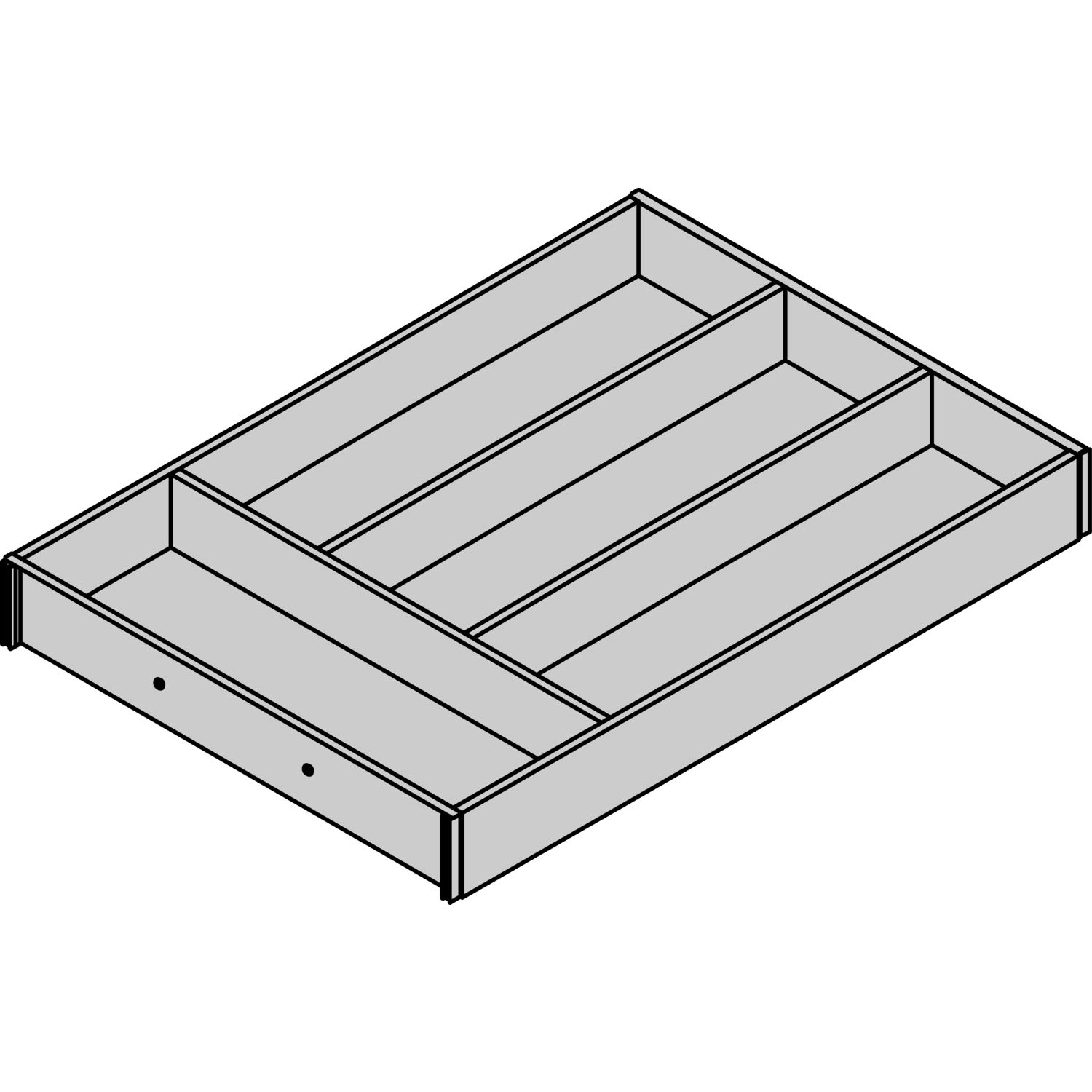 blum AMBIA-LINE wkład na sztućce | premium organizer szuflady do nowoczesnych kuchni i mebli | porządkuje sztućce | z nóżkami antypoślizgowymi | 42×30×5 cm | Orzech Tennessee