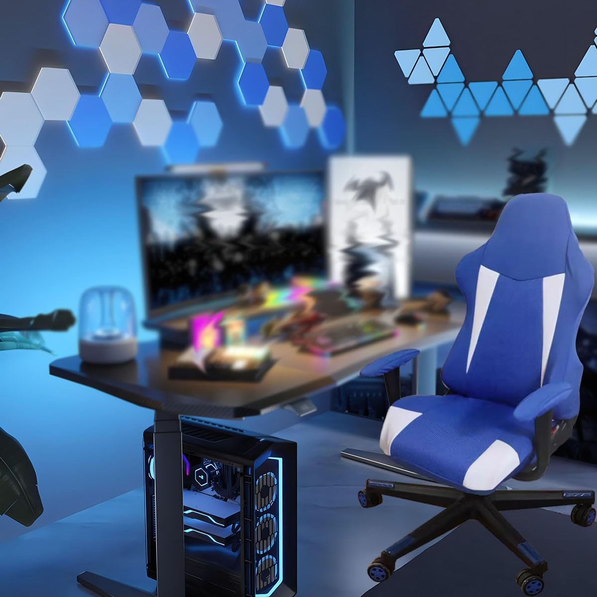 NIVNI Ergonomische Office Computer Game Chair Slipcovers Rekbare Hoezen voor Racing Gaming Chair