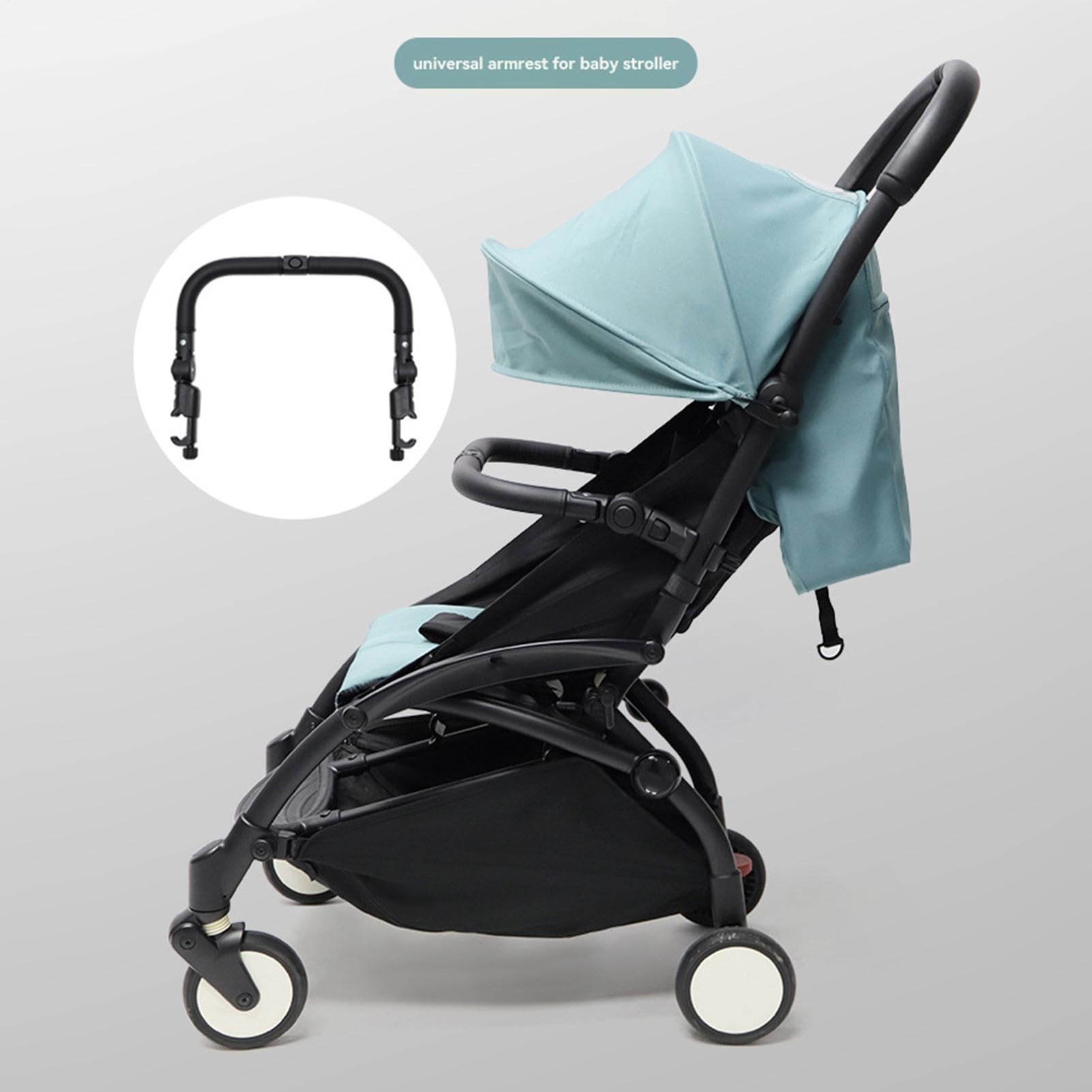 Asta Di Passeggino, Asta Del Paraurti Per Passeggini | Maniglia Di Braccio Con Angolo Regolabile, Traversa Maniglia Di Bracciolo Per Accessori Per Passeggini Per Passeggini