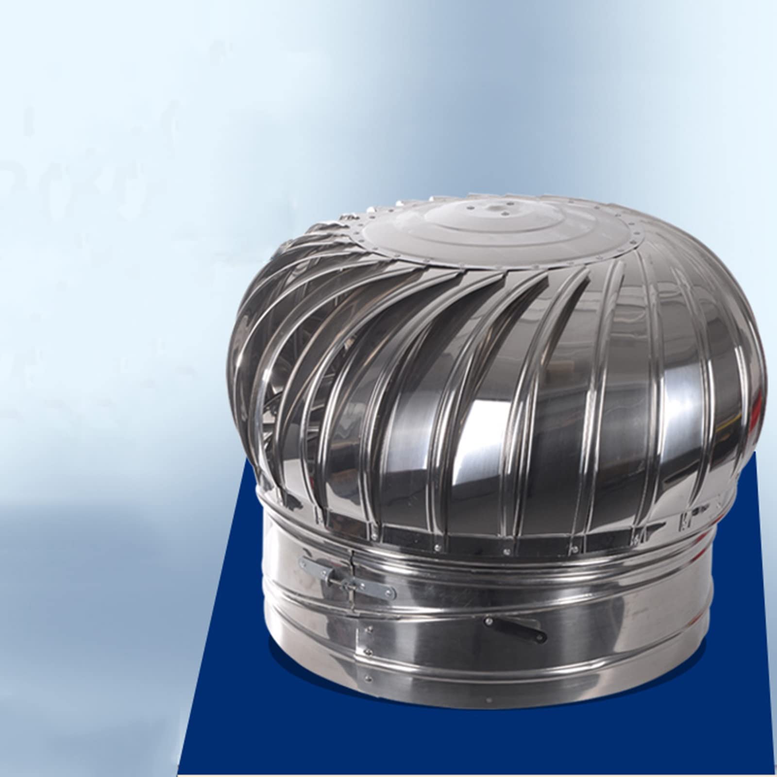 Cappello del camino, cappuccio del camino, ventilatore a turbina rotante, cappuccio del camino rotante in acciaio inossidabile, cappuccio del camino multiuso superiore, con cappuccio rotante for tubi