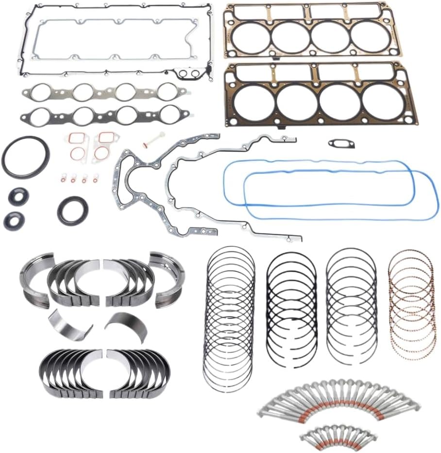 Engine Rebuild Re-Ring Kit with Gaskets and Bolts for GM Gen III 6.0L V8 Engines Compatible with Silverado Suburban Sierra 2007-2013