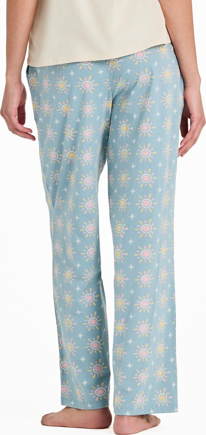 Life is Good. Women's Hello Sunshine Pattern Snuggle Up Sleep Pant, Smoky Blue - Image 2