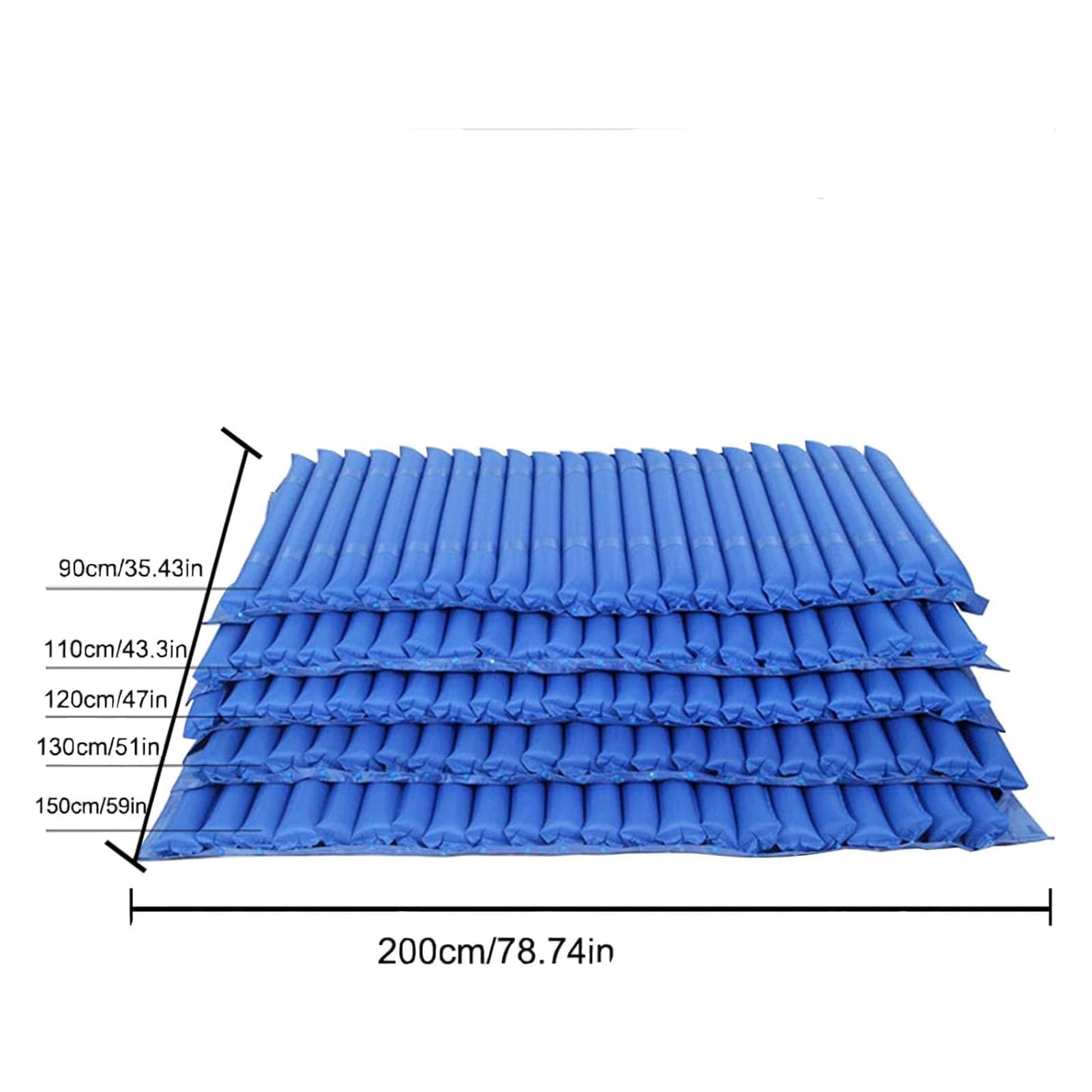 Colchón Antiescaras Ensanchado, Kit Antiescaras Colchón de Aire y Bomba con regulación, Almohadilla para Colchón Alivio Presión, Airbag Desmontable (130cm/51in)