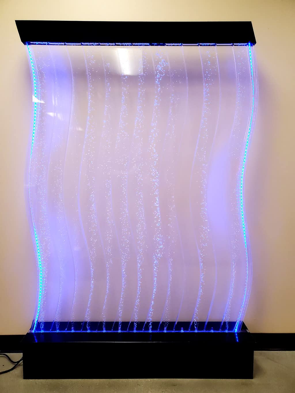 Large 47'' Wide x 71'' Tall Full Color LED Lighting Curved Bubble Wall Floor Panel Display Fountain for Commercial or Residential Use