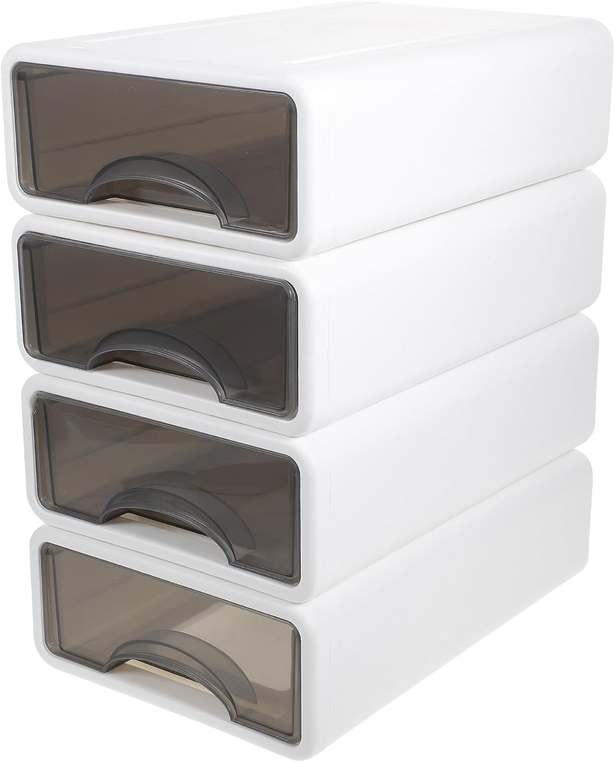 4pcs Drawer Style Desk Storage Box for Office Small Gadget Holding