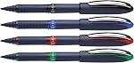 Schneider One Business, Rollerball Pen, 0.6 MM, Four-Pack, One Each of: Black, Red, Blue, Green (183094)