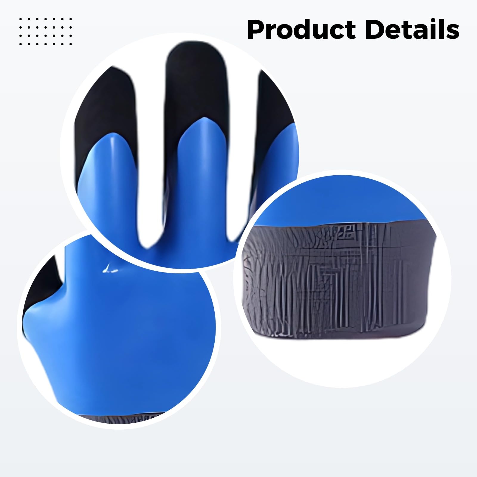 Generisch 3 Stk. 400 V isolierte Elektrikerhandschuhe, wasserdichte Gummihandschuhe für sichere Arbeit, mit verlängerter Länge, rutschfestem Griff und flexiblen Fingern, für Herren
