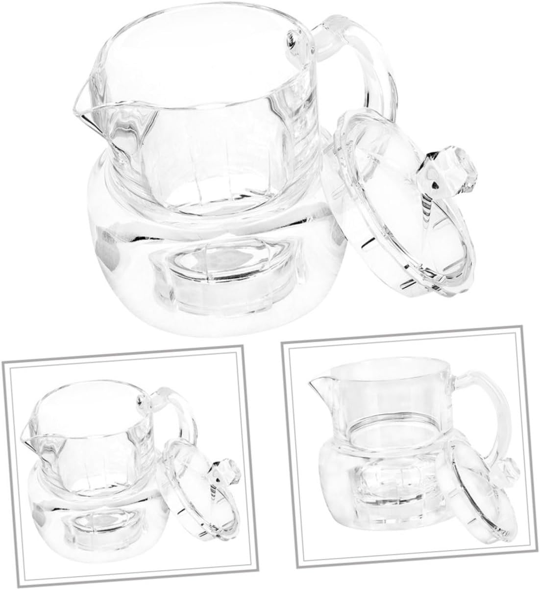NUOBESTY 2pcs Acrylic Honey Jar Syrup Sugar Dispenser Containers with Lids, Small Honey Storage Jars for Kitchen Serving and Food Organization